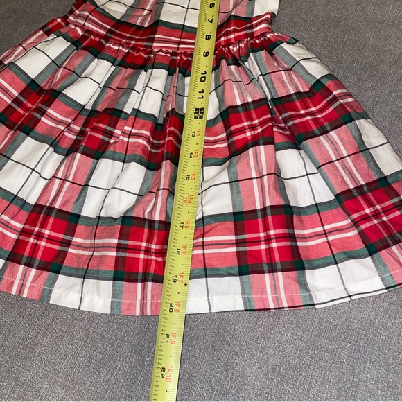 Carter's 3T Red Green Plaid Christmas Holiday Toddler Girl Dress Cap Sleeve - Picture 5 of 8